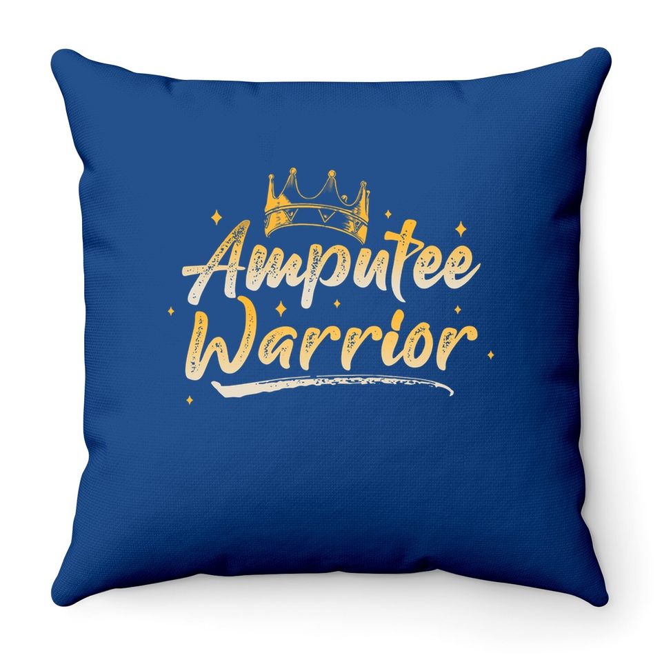 Amputee Humor Warrior Leg Arm Funny Recovery Gifts Throw Pillow