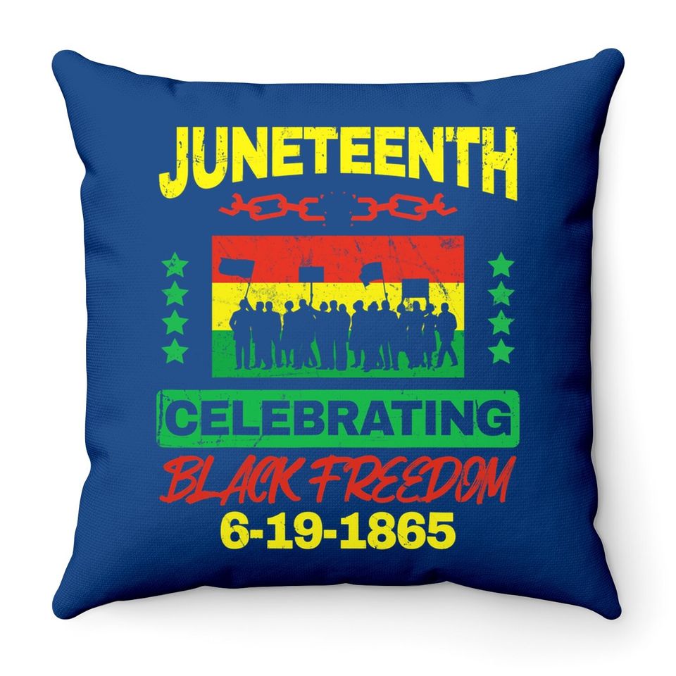 Juneteenth June 19th Black Freedom Throw Pillow