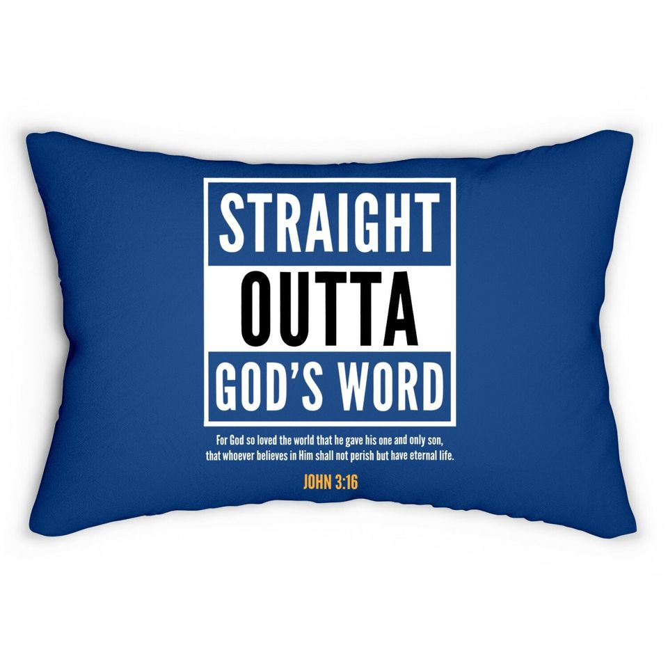 Straight Putta Gods Word Christian Lumbar Pillow