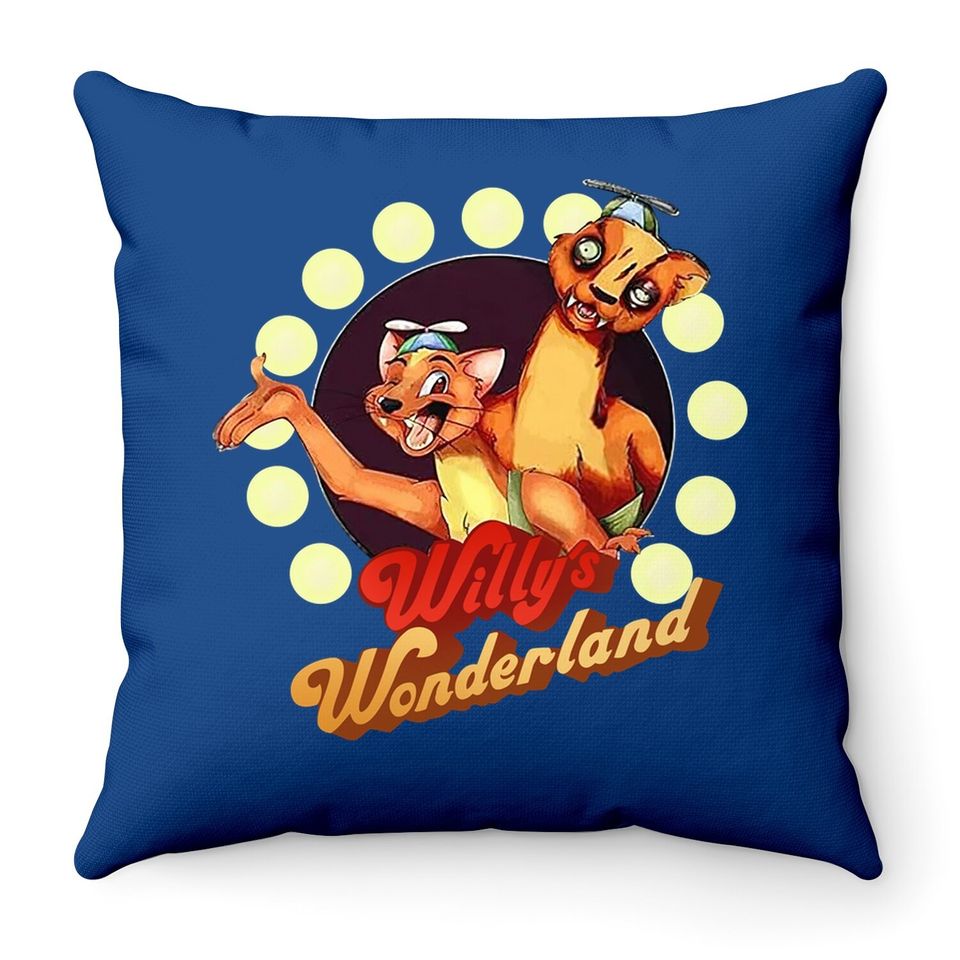 Rsvphandcrafted Willys Wonderland Short Sleeved Throw Pillow Black