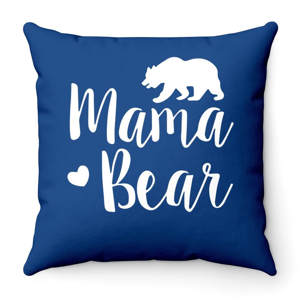 Zilin Mama Bear Throw Pillow Short Sleeve Lettering Graphic Cute Throw Pillow Summer Tops