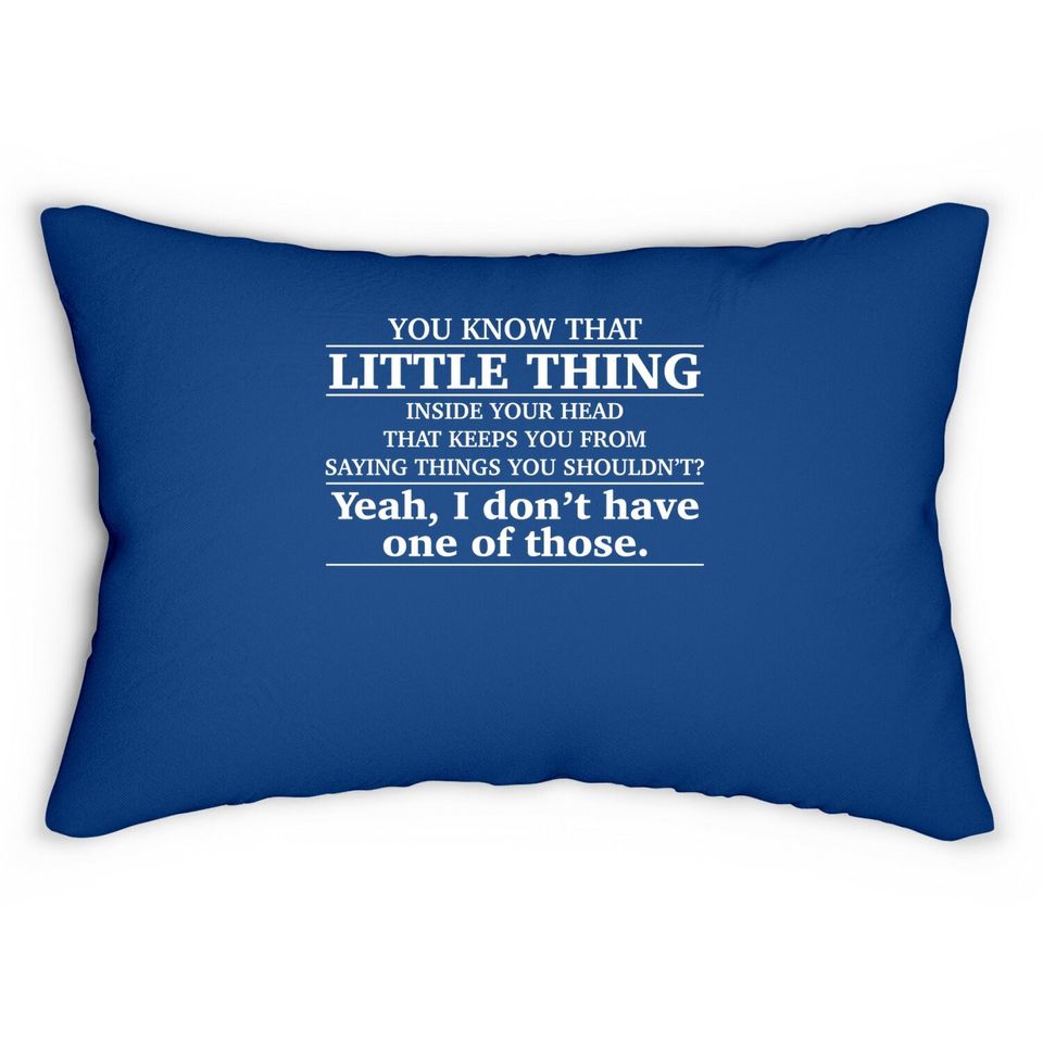 Little Thing Inside Your Head Funny Basic Cotton Lumbar Pillow