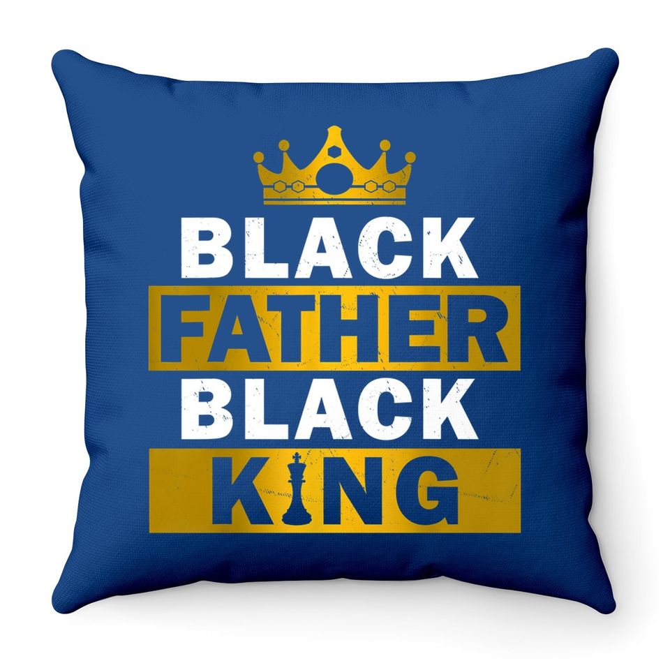 Black Father Black King African American Throw Pillow