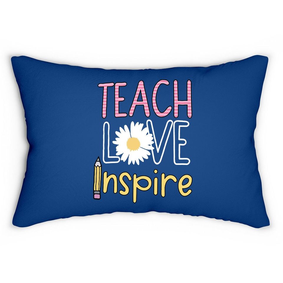 Summer Teacher Teach Love Inspire Lumbar Pillow