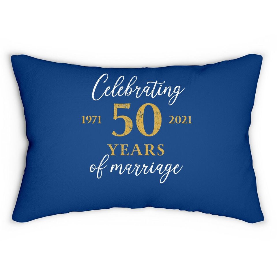 1971 Celebrating 50th Wedding Anniversary Lumbar Pillow