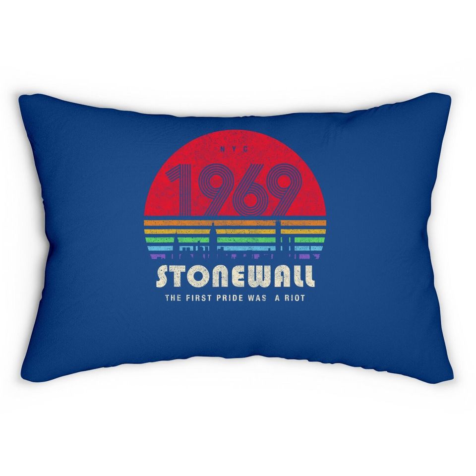 Pride 50th Anniversary Stonewall 1969 Was A Riot Lgbtq Lumbar Pillow