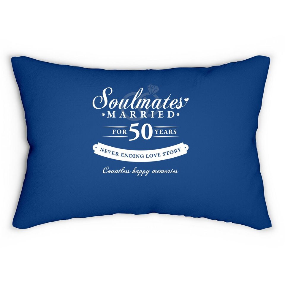 50th Wedding Anniversary 50 Years Of Marriage Lumbar Pillow