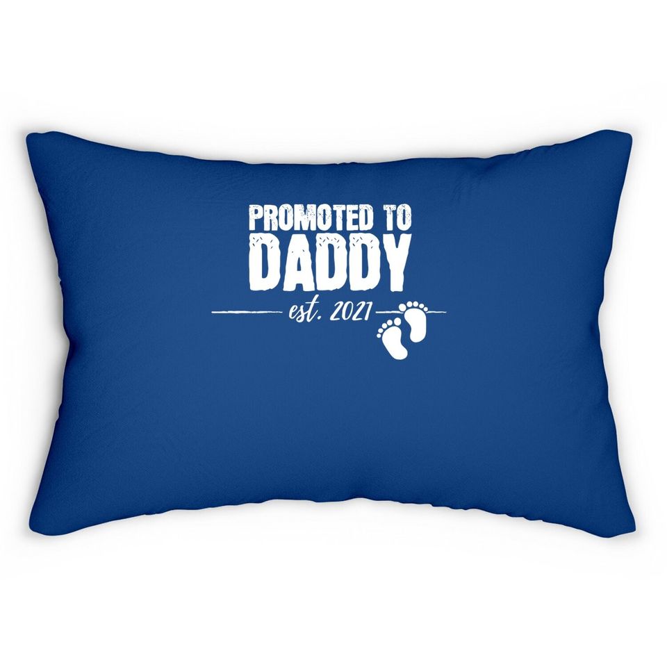 Promoted To Daddy 2021 Soon To Be Dad Husband Gift Lumbar Pillow