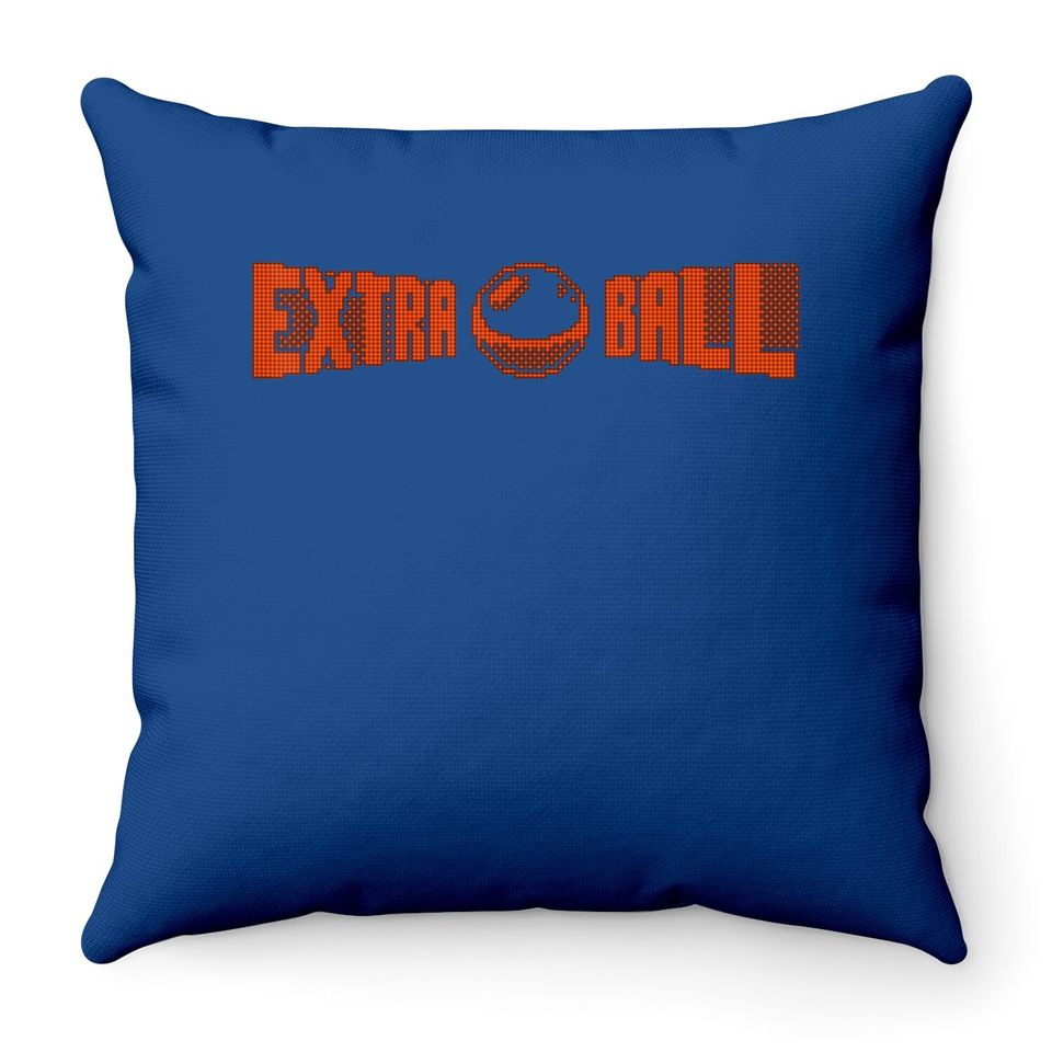 Classic Retro Pinball Gift - Extra Ball - Pixel Art Throw Pillow