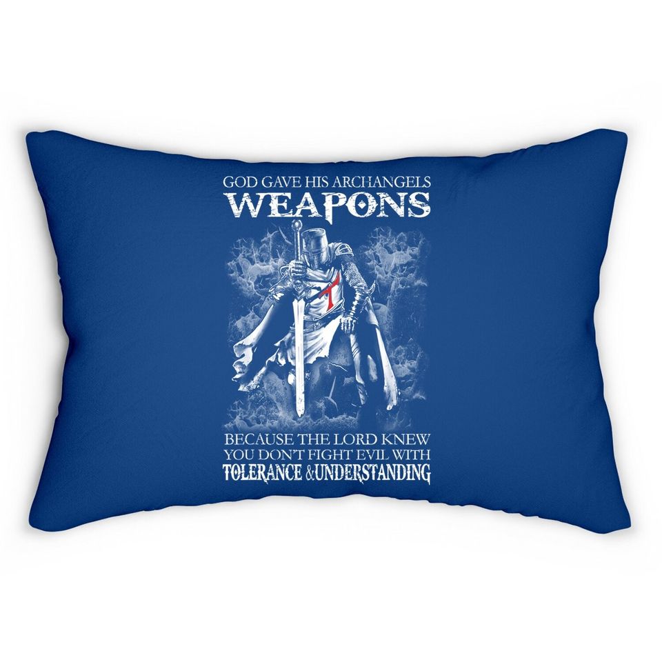 Man Of God, God Gave His Archangels Weapons Christian Religious Gift Lumbar Pillow