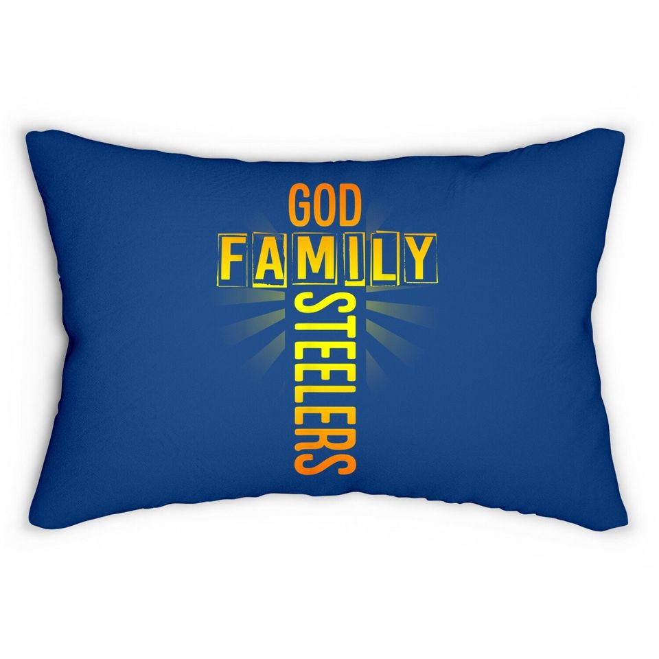 God Family Steeler Lumbar Pillow Father's Day Gift Lumbar Pillow Lumbar Pillow