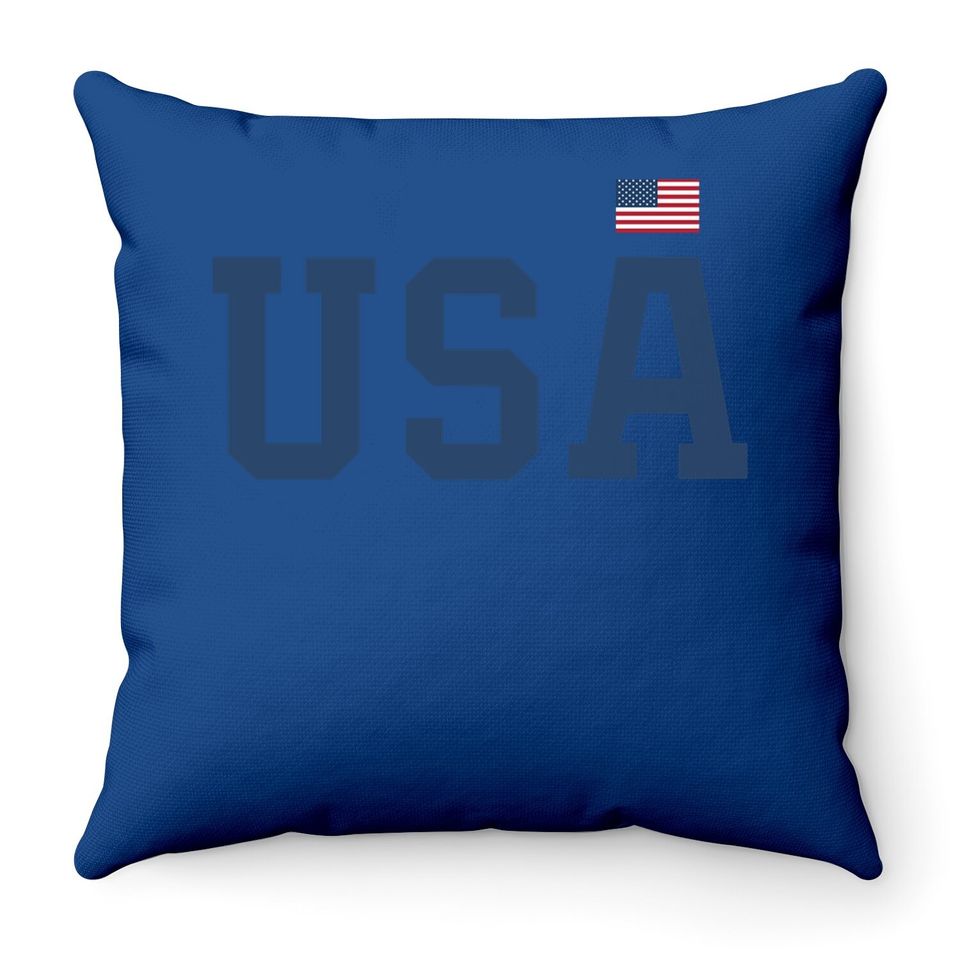 Usa Throw Pillow Patriotic American Flag 4th Of July Throw Pillow