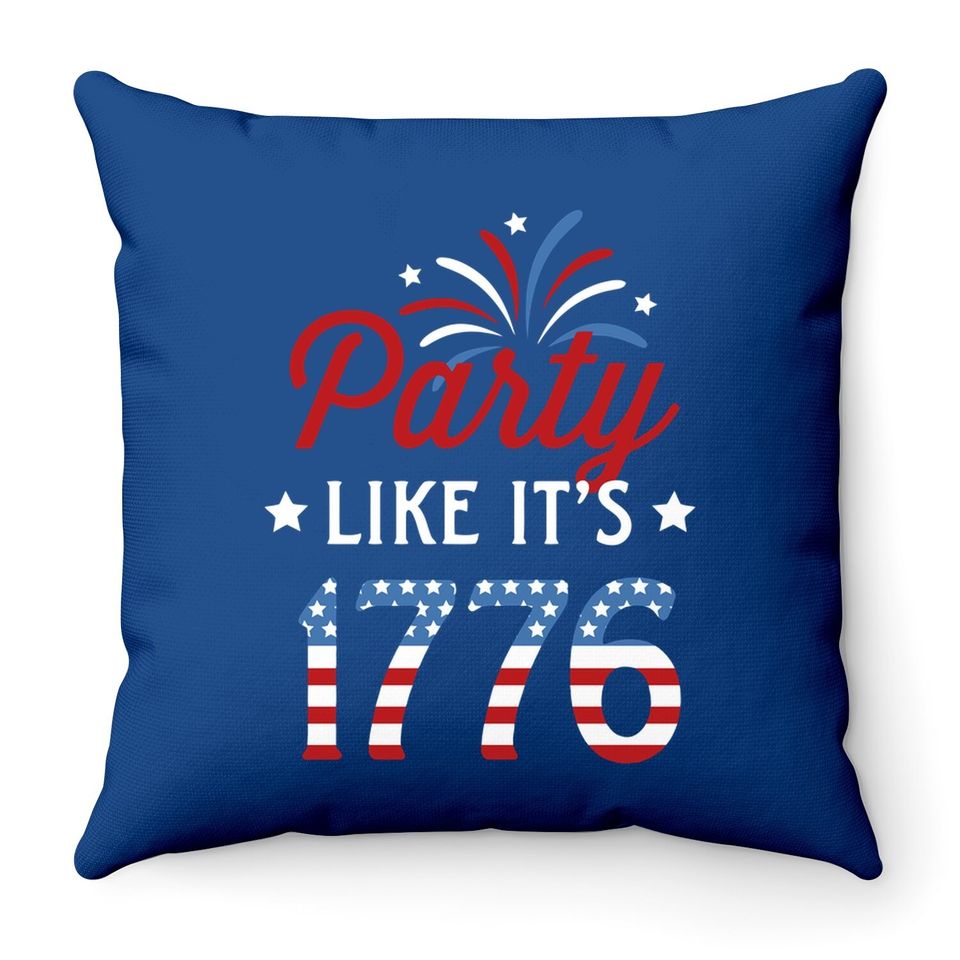 Instant Message Party Like Its 1776 - Short Sleeve Graphic Throw Pillow