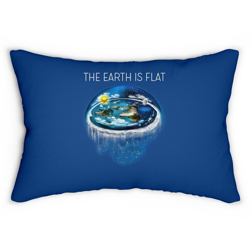 Flat Earth Lumbar Pillow,earth Is Flat,firmament, Sheol, Nasa Conspiracy, New World Fe1 Black