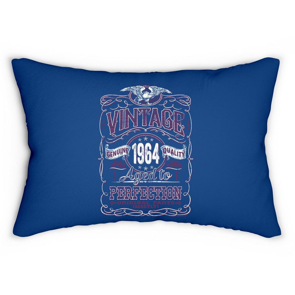 57th Birthday Lumbar Pillow For - Vintage 1964 Aged To Perfection
