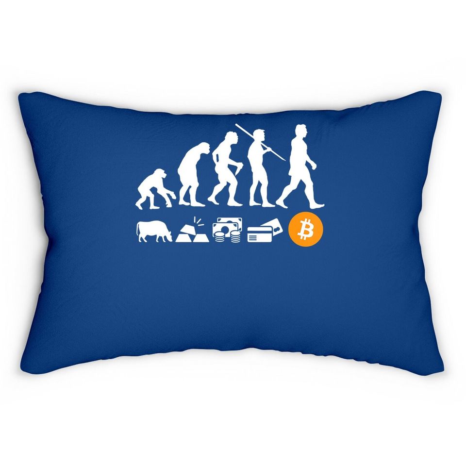 Bitcoin Evolution Of Money | A Btc Crypto Lumbar Pillow