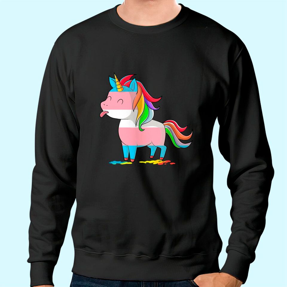 Transgender Unicorn-LGBTQ Trans Pride Sweatshirt Sweatshirt