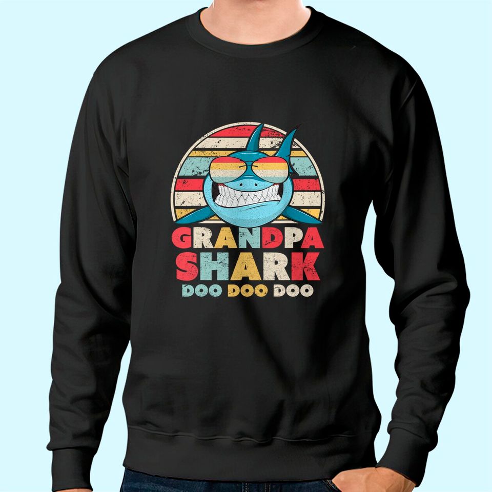 Grandpa Shark Sweatshirt, Gift For Grandad Sweatshirt