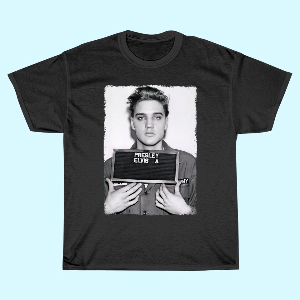 Elvis Presley Army Mug Shot T Shirt