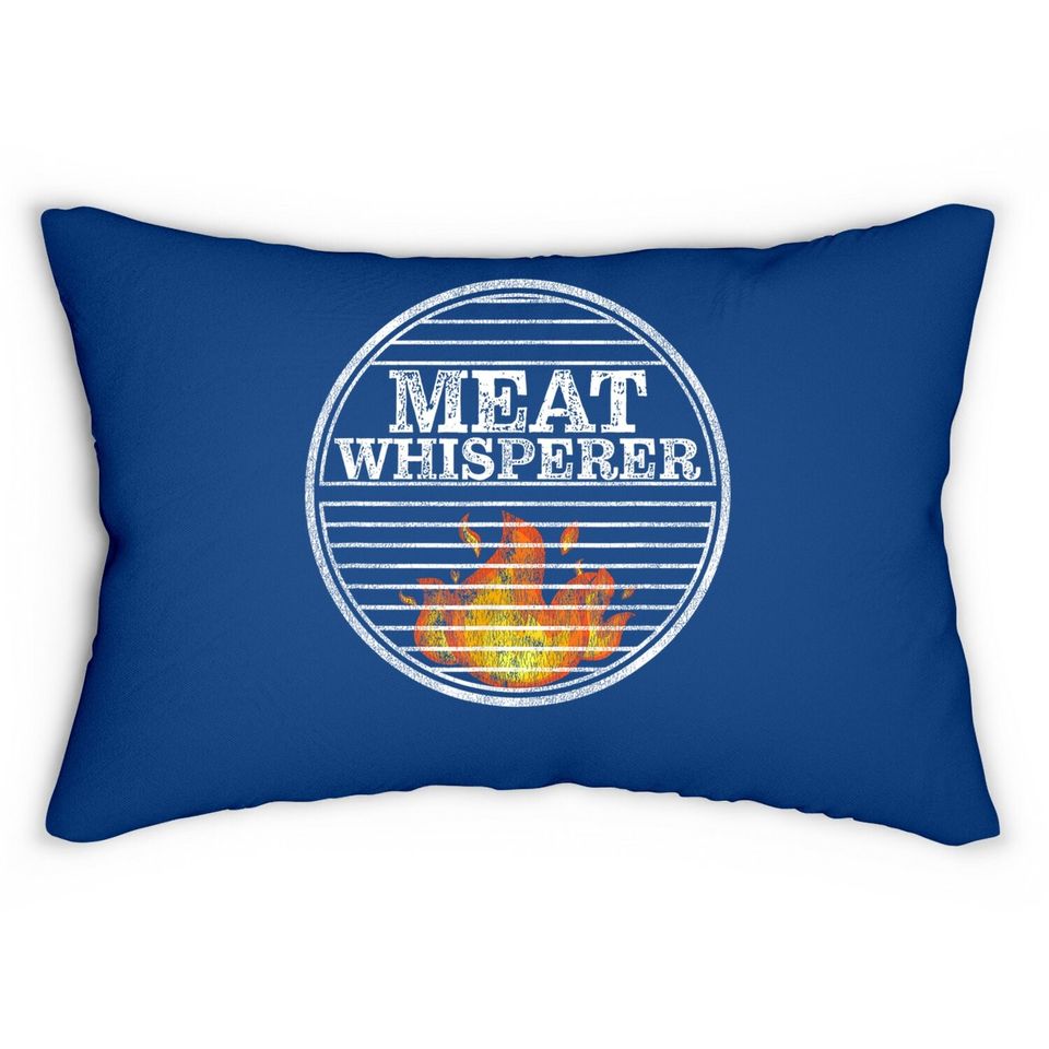 Funny Bbq Grill Dad Meat Whisperer Bbq Grilling Lumbar Pillow