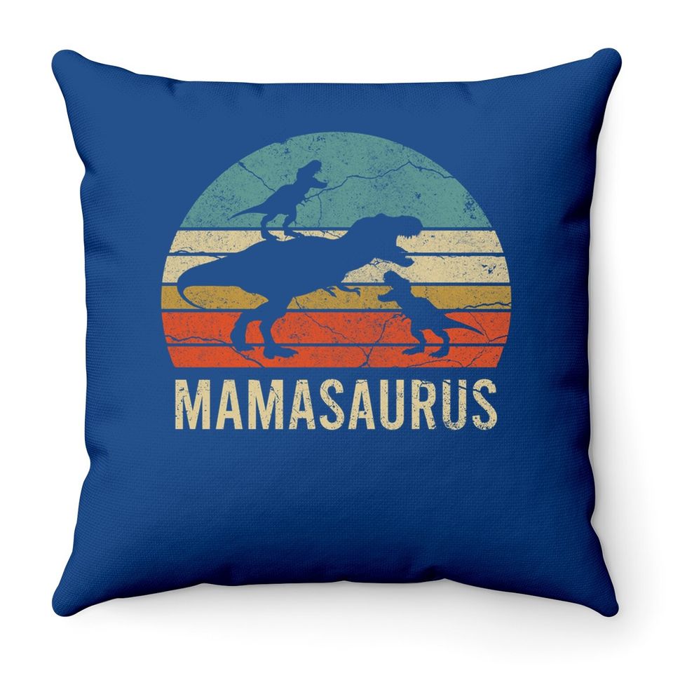 Mommy Mom Mama Dinosaur Two Mamasaurus Gift Throw Pillow