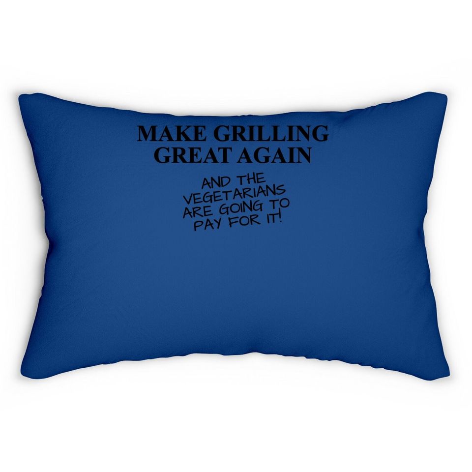 Funny Bbq Grilling Smoking Lover Lumbar Pillow Trump Quote