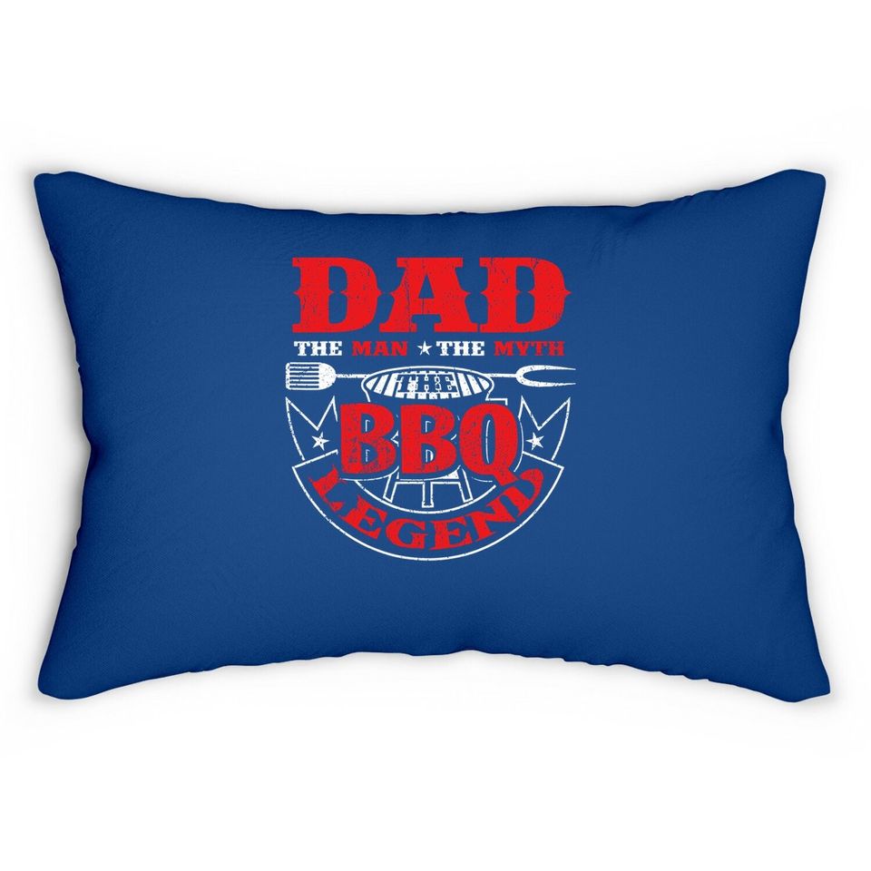 The Man The Myth The Bbq The Legend Smoker Grillin Dad Gifts Lumbar Pillow