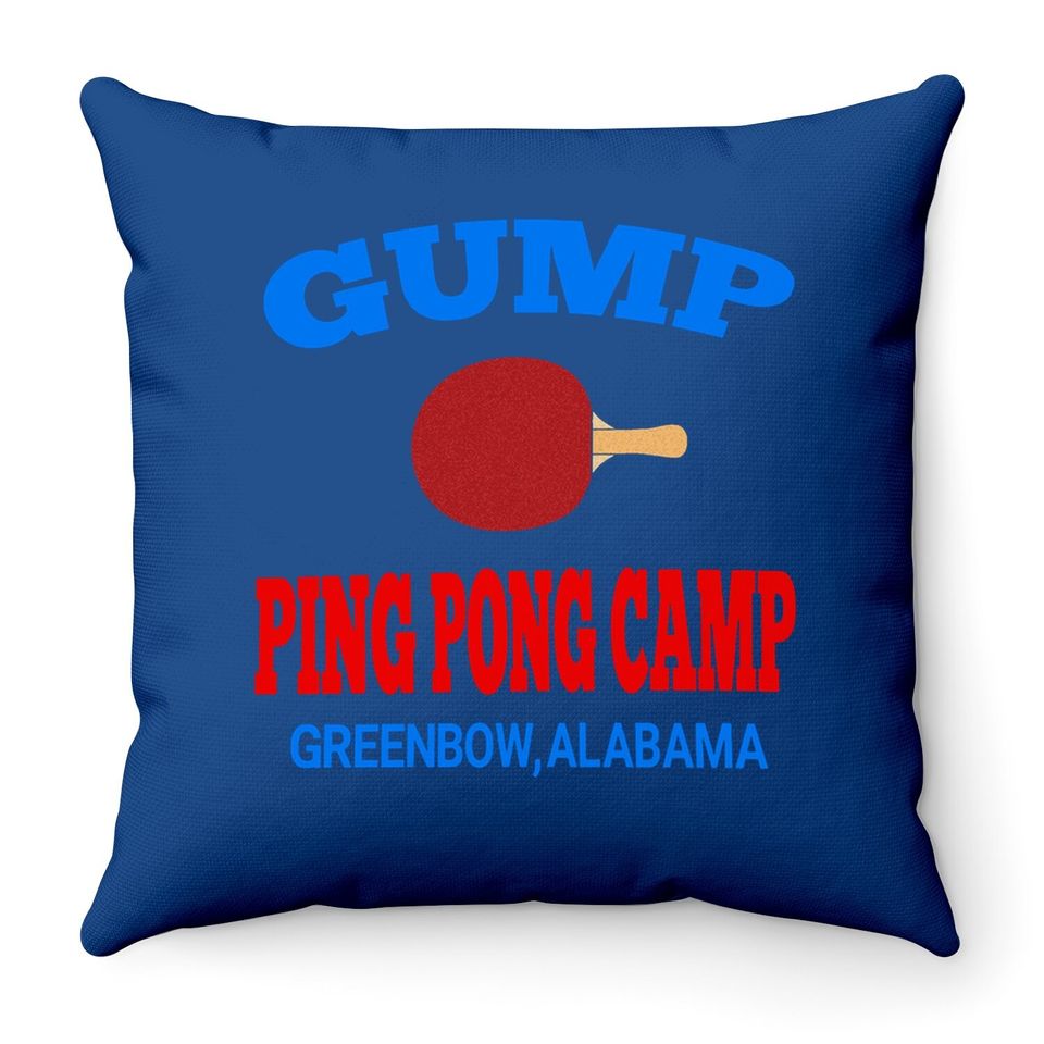 Nirvan Forrest Gump Ping Pong Camp Throw Pillow