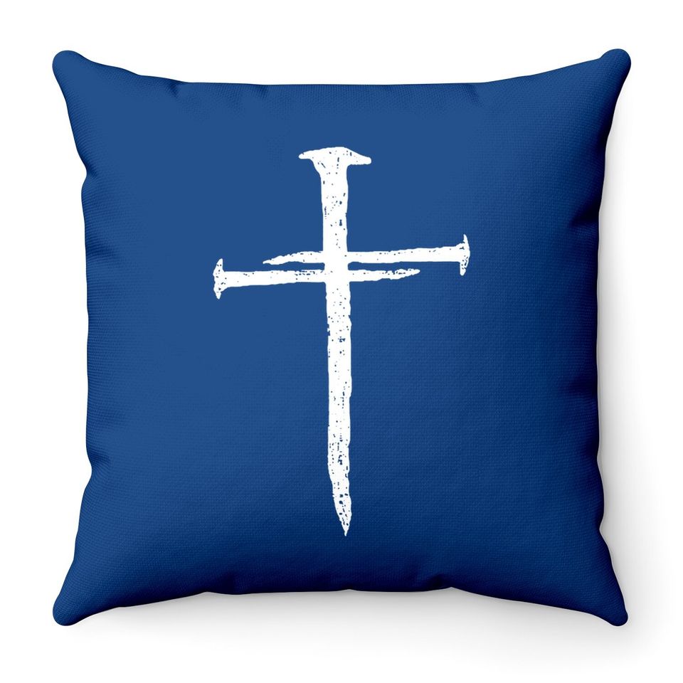 Christian Jesus Nail Cross Throw Pillow