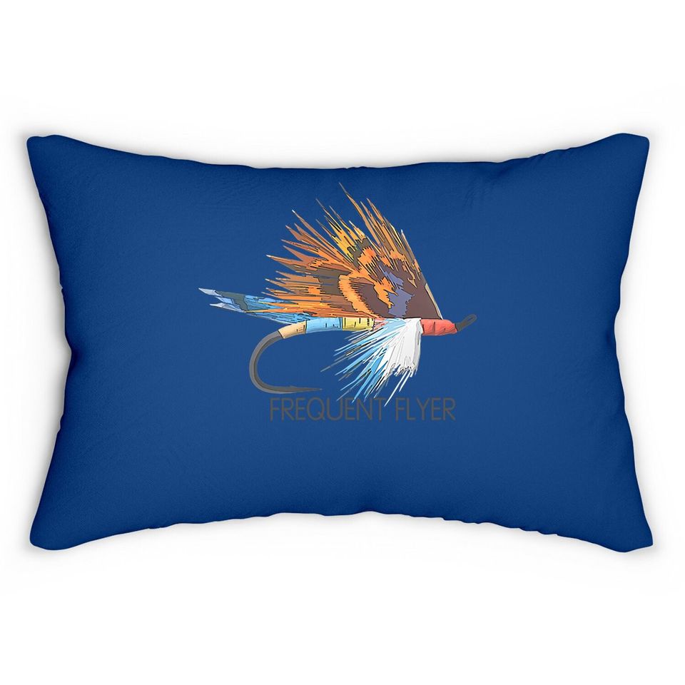Colorful Frequent Flyer Fly Fishing Fly Fish Trout Fishing Lumbar Pillow