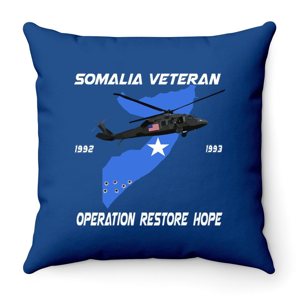 Somalia Veteran Operation Restore Hope  throw Pillow