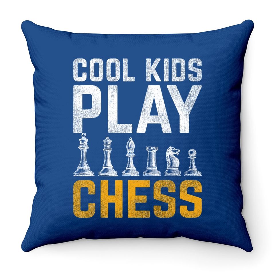 Cool Play Chess Throw Pillow