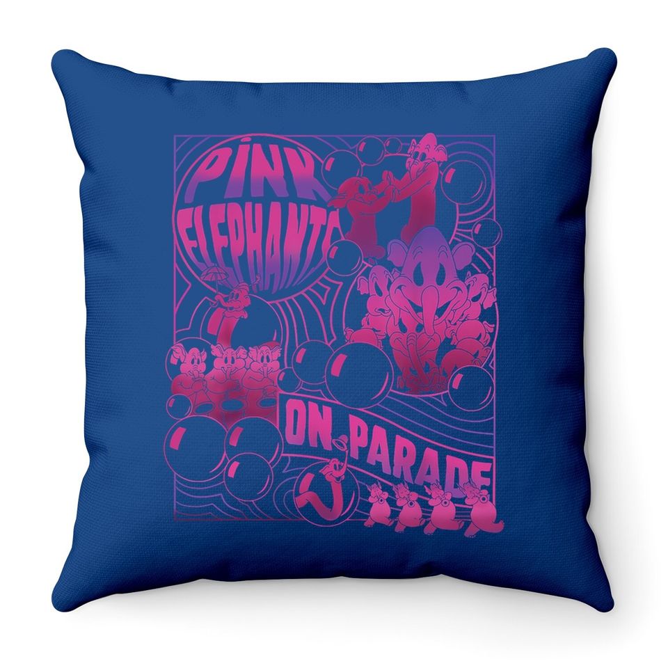 Disney Dumbo Pink Elephants On Parade Throw Pillow