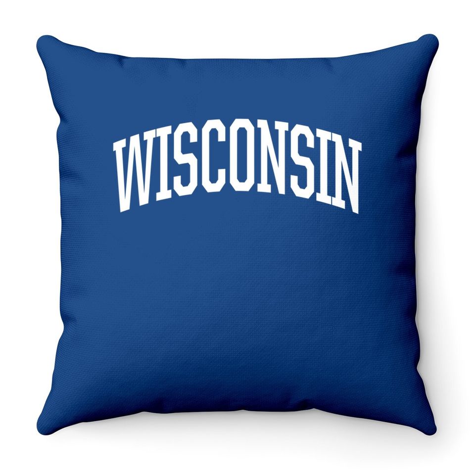 Wisconsin Wisconsin Sports College Throw Pillow