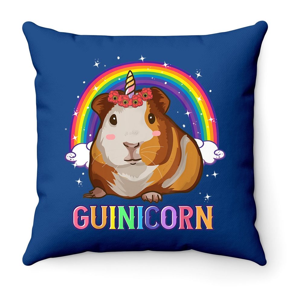 Guinea Pig Throw Pillow For Girls Unicorn Guinicorn Throw Pillow