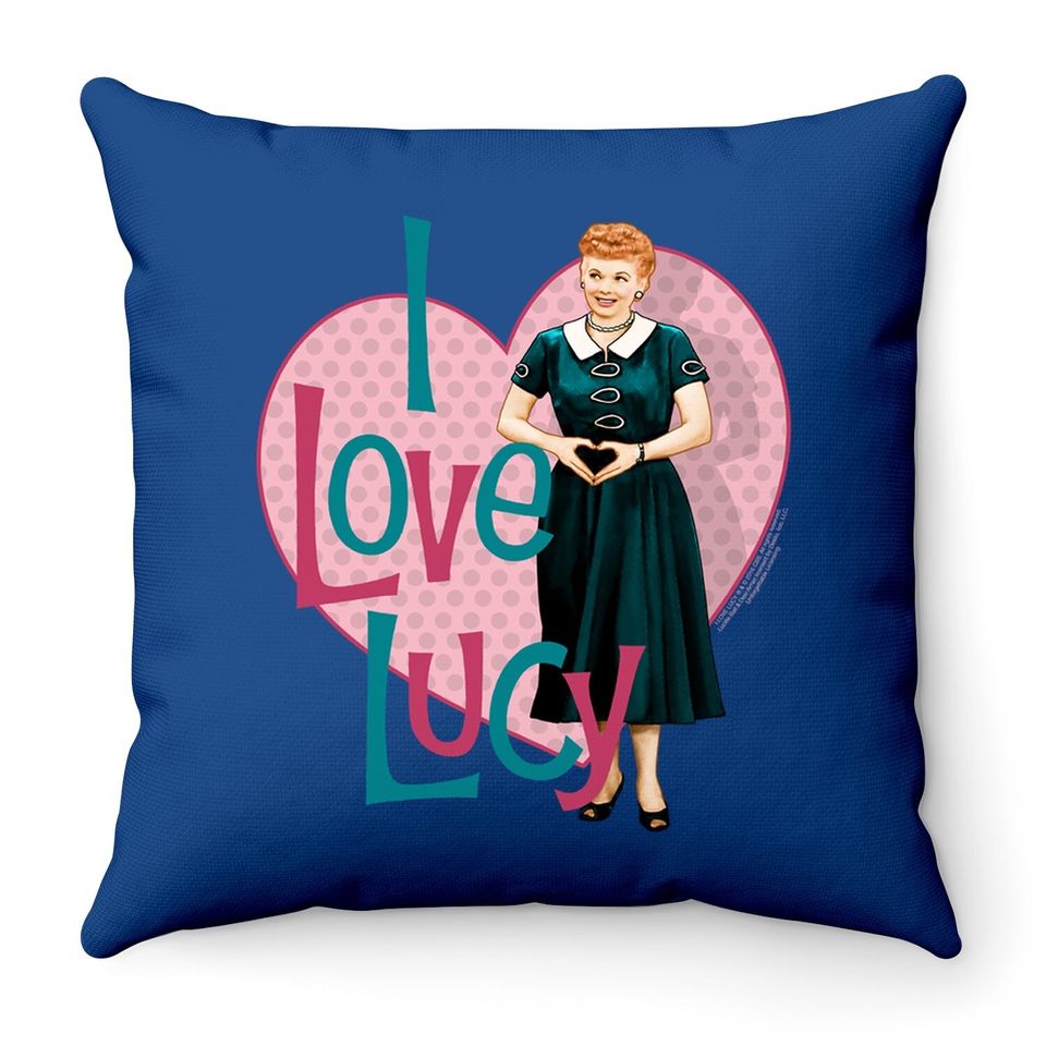 I Love Lucy Classic Tv Comedy Lucille Ball Heart You Adult Throw Pillow