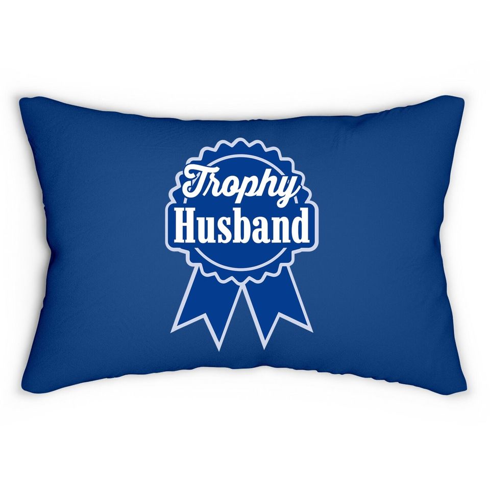 Trophy Husband Retro Ribbon Style Lumbar Pillow