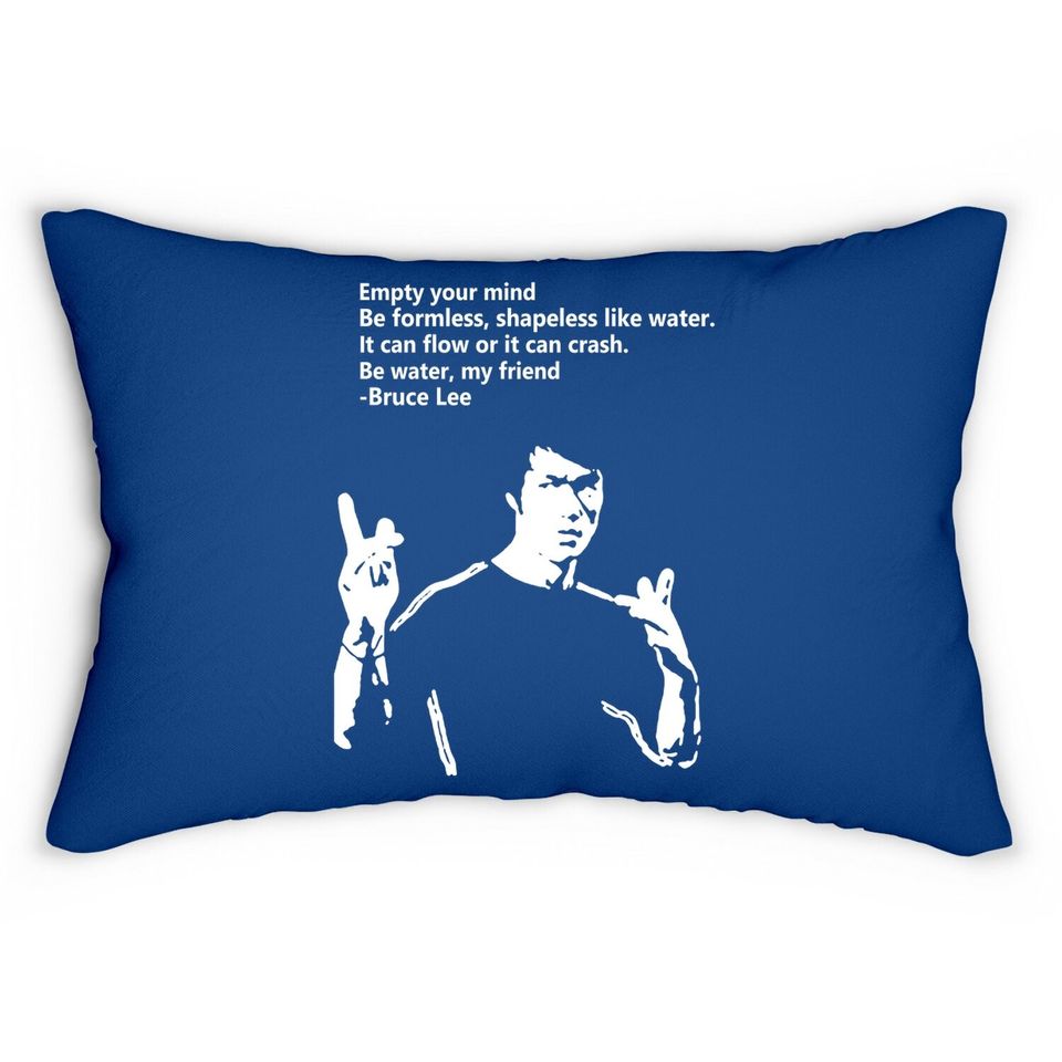 Bruce Lee Quote Kung Fu Karate Lumbar Pillow