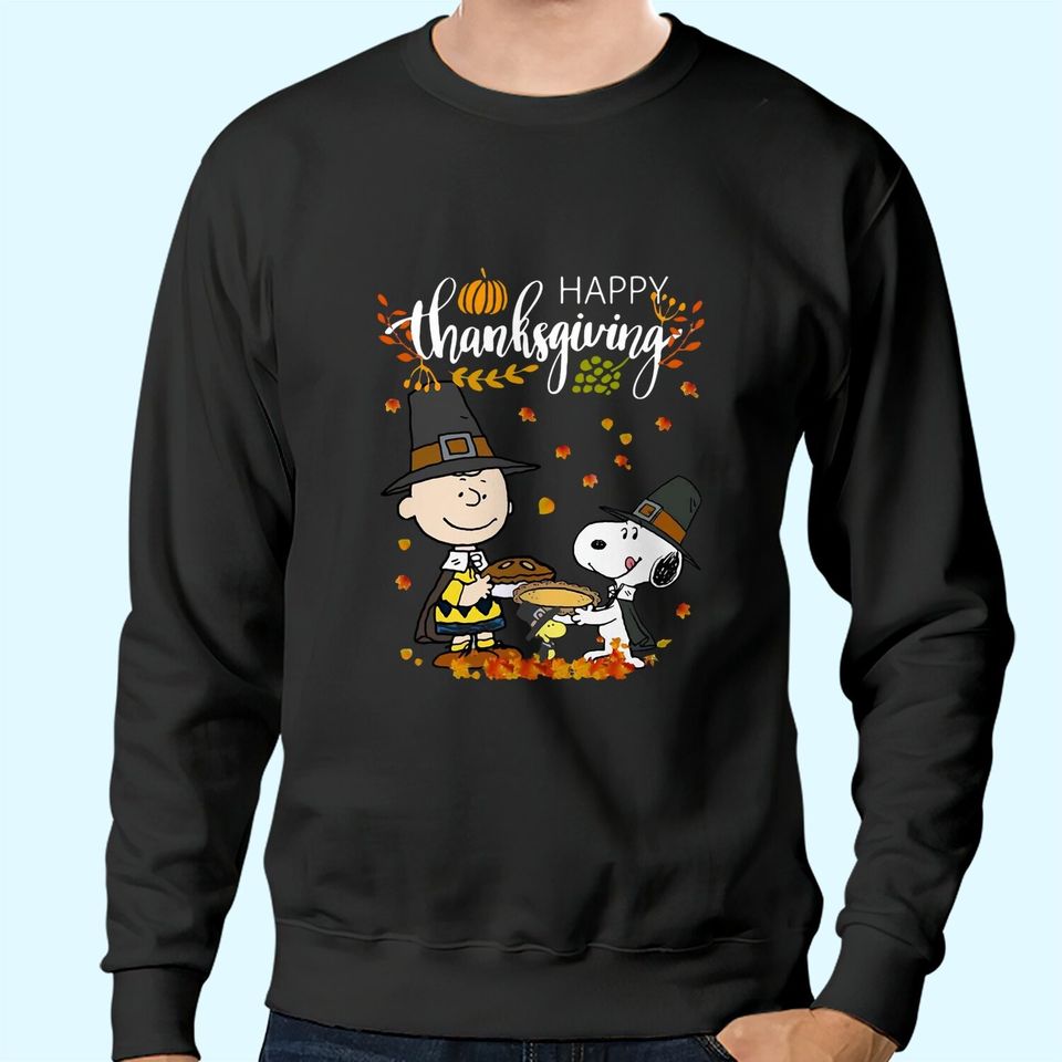 Charlie Brown Snoopy Happy Thanksgiving Sweatshirts