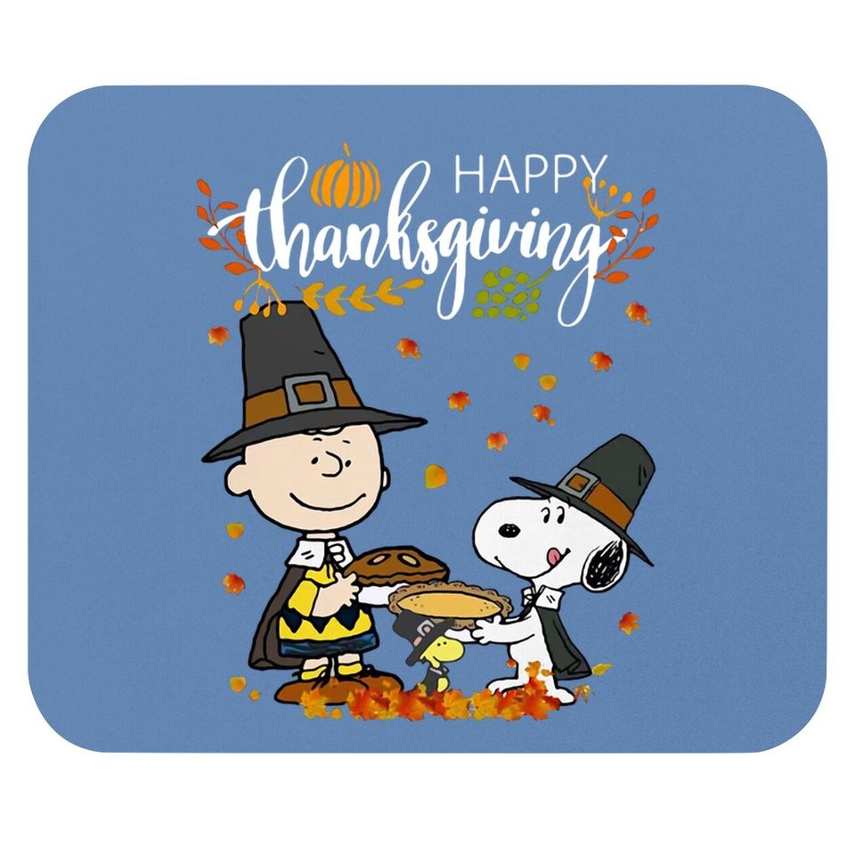 Charlie Brown Snoopy Happy Thanksgiving Mouse Pads