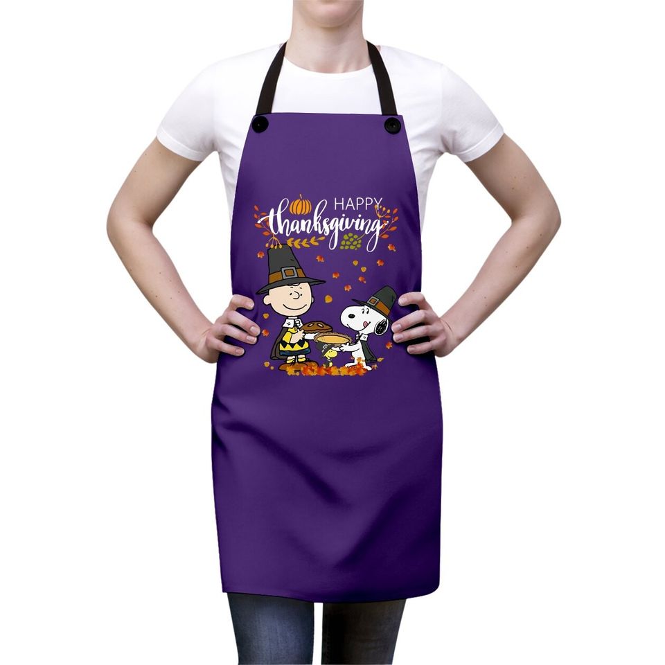 Charlie Brown Snoopy Happy Thanksgiving Aprons