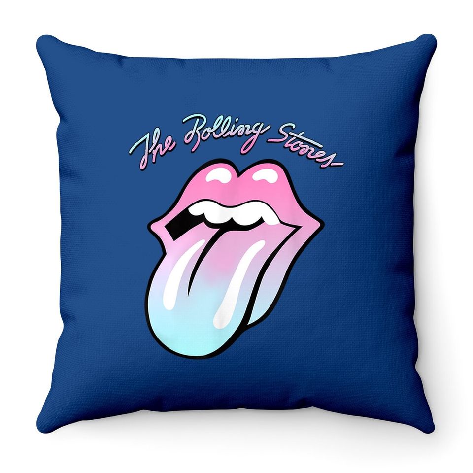  Rolling Stones Gradient Tongue Throw Pillow