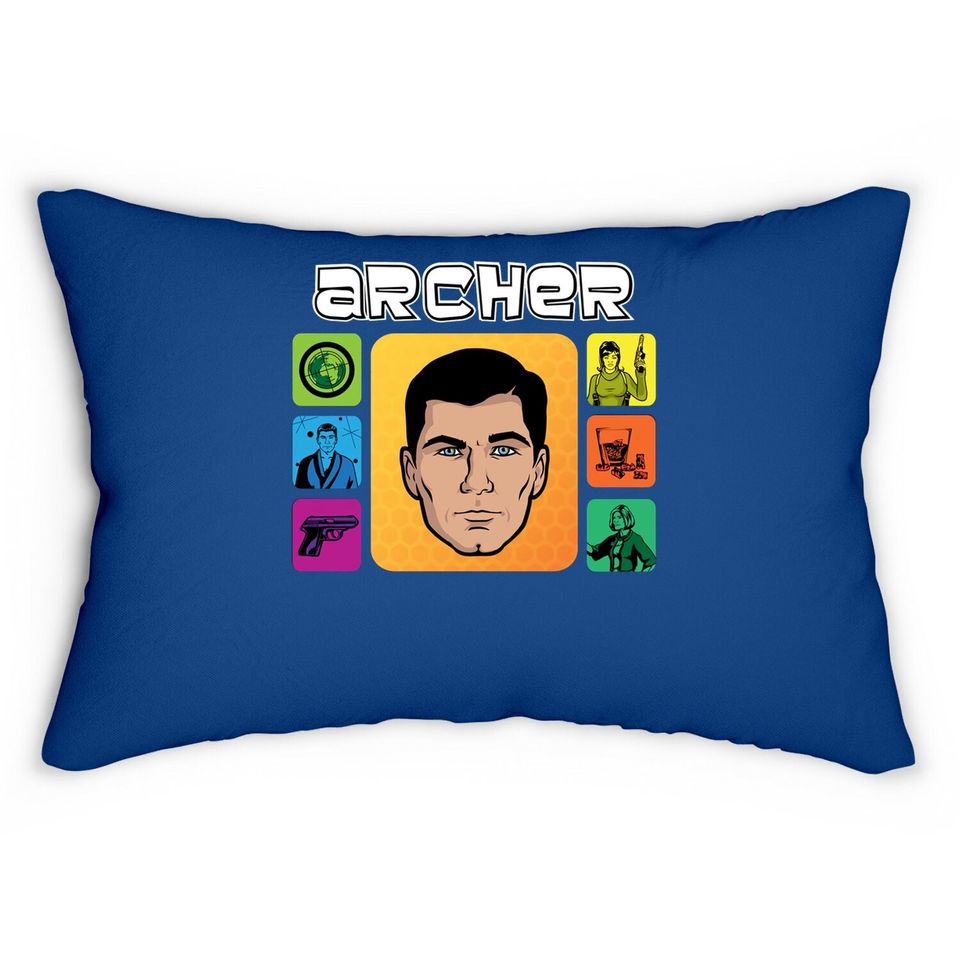 Nirvan Acher Sitcom Sterling Archer Cartoon Lumbar Pillow