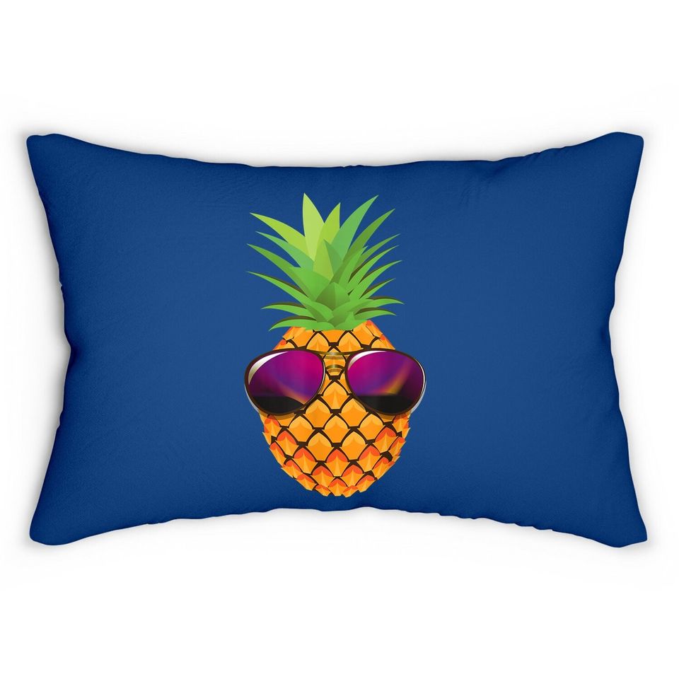 Pineapple Sunglasses Lumbar Pillow I Love Pineapple Lumbar Pillow