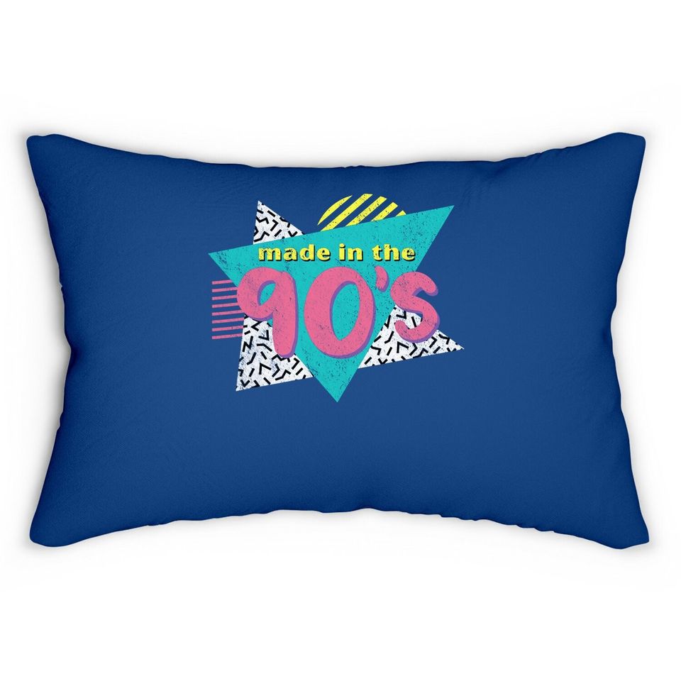 Made In The 90's Retro Vintage 1990's Birthday Lumbar Pillow
