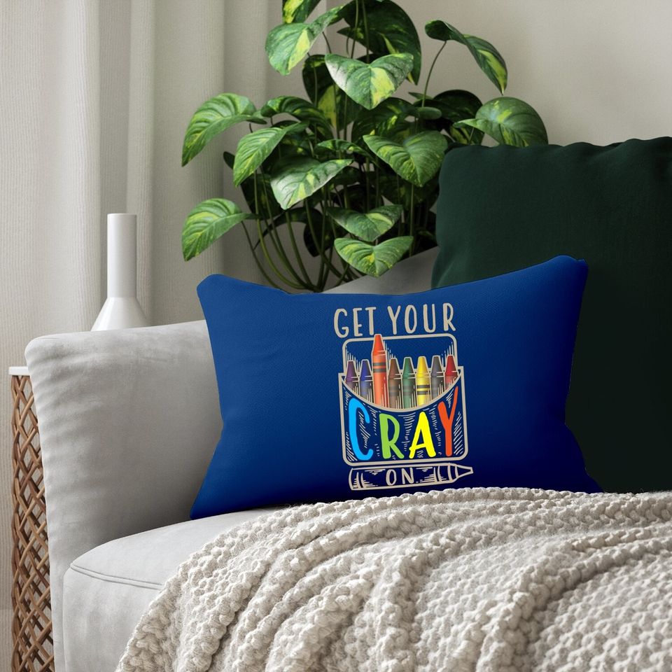 Get Your Cray On Lumbar Pillow | Cool Coloring Skills Lumbar Pillow