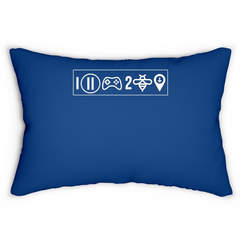 I Paused My Game To Be Here Funny Video Game Humor Joke Lumbar Pillow