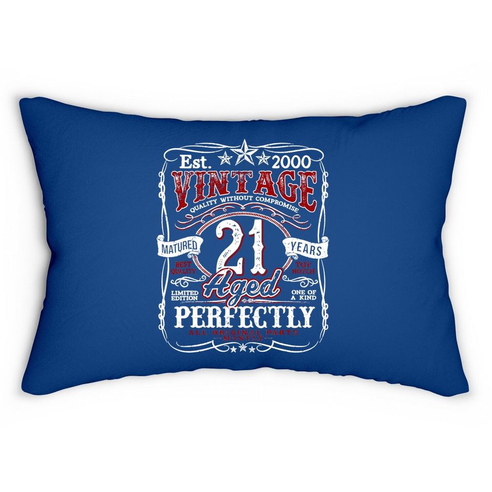Vintage 21st Birthday 2000 Limited Edition Born In 2000 Lumbar Pillow