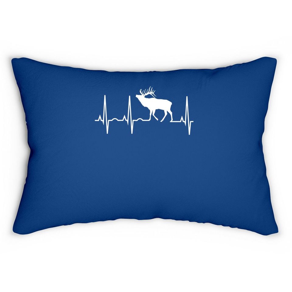 Elk Heartbeat Lumbar Pillow - Best Elk Lover Lumbar Pillow