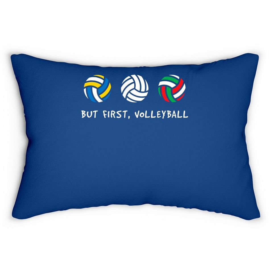 First Volleyball Beach Volleyball Ballsport Lover Lumbar Pillow